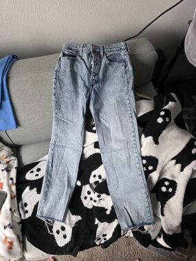 Old Navy Faded Light Blue Straight Leg Jeans